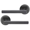 Infinity Decor Set di maniglie per porte a T con leva interna in metallo grigio fucile - Infinity Decor