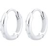 Elli DIAMONDS Orecchini Donne Creola con Diamanti (0,05 ct.) scintillanti in Argento Sterling 925