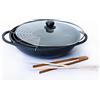 Krüger Haushaltswaren Krüger Leipzig SCO11 Wok con Coperchio in Vetro 36 cm