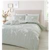 Catherine Lansfield Meadowsweet - Set Copripiumino Singolo Reversibile con Federa, Motivo Floreale, Colore: Verde