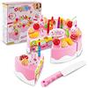 ZoneYan Torta Giocattolo per Bambini, Torta di Frutta Giocattolo Squisito, Compleanno Taglio Torta Cibo Giocattolo, Giocattolo Torta Decorata, Cosplay, Festa di Compleanno