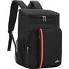 smatime 23L Zaino Termico Zaini da Picnic, Pranzo Zaino Impermeabile Borsa Termica Borsa Porta Pranzo, Termico Frigo per Alimenti Mantenere Caldo o Freddo, Borsa Frigo Isoterma per All'Aperto Viaggio (Nero)