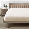 Poligino Lenzuola Una Piazza e Mezza con Angoli 120, Lenzuolo in Premium Microfibra Certifié Oeko-TEX®, Lenzuolo Confortevole Morbido Traspirante Beige 120x190/200 H30 cm