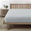 Poligino Lenzuola Una Piazza e Mezza con Angoli 120, Lenzuolo in Premium Microfibra Certifié Oeko-TEX®, Lenzuolo Confortevole Morbido Traspirante Grigio Chiaro 120x190/200 H30 cm