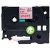 BROTHER Nastri rosso su bianco compatibile con Brother TZE-252 rosso su bianco 8 metri