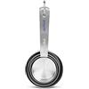 Zyliss E970056 Set di Cucchiai Dosatori da Cucina, 4 Piezas, Acciaio Inossidabile, Argento, Ingredienti da Forno, Liquido, Articoli Secchi, Cioccolata Calda