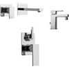 PAINI RUBINETTERIE Paini DaxR miscelatore lavabo a muro, bidet e doccia incasso con deviatore 2 uscite