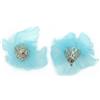 Nappine a fiore in organza Azzurre per orecchini