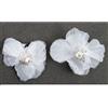 Nappine a fiore in organza Bianche per orecchini