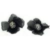 Nappine a fiore in organza Nere per orecchini
