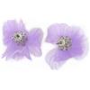Nappine a fiore in organza Viola per orecchini