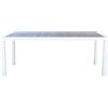 VivaGarden Tavolo da Giardino Rettangolare in Alluminio effetto Doghe 195x90x74h cm colore Bianco - AT804191-BIAN