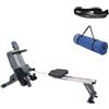 TOORX Kit Toorx Vogatore Rower Active Pro, elettromagnetico con ricevitore wireless + Fascia Cardio + Materassino Fitness