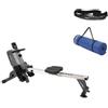 TOORX Kit Toorx Vogatore Rower Active, Salvaspazio con Ricevitore Wireless + Fascia Cardio + Materassino Fitness