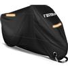 Favoto Telo Coprimoto Resistente ad Acqua, Polvere, Pioggia, Vento Escrementi di Uccelli, Copertura Antifurto Oxford per Moto 104 Motocicletta Scooter Custom - 265x105x125cm