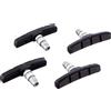 Point 29218201 - Pattini Freno V-Brake in Alluminio, 2 Paia, 70 mm, Colore: Nero