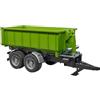 bruder 02035 - Rimorchio a gancio per trattori, con adattatore per l'aggancio, rimorchio ribaltabile, rimorchio da trasporto, cassone ribaltabile, azienda agricola, giocattolo