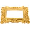 HOMSFOU Cornice Foto Dorata Vintage Mini Cornice Decorativa Da Tavolo in Resina Portafoto Piccolo Per Camera Da Letto Ufficio E Soggiorno Per Esposizione Foto O Gioielli 3.54X3.07X0.39 Pollice