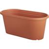 Clever Pots Vaso di Plastica per Piante, Lungo 60 cm, Fioriera da Balcone con Fori di Drenaggio, Vasi da Esterno e Interno, Resistenti Alle Intemperie per Fiori, Piante, Terrazze e Patio, Terracotta