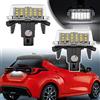 njssjd Luci Targa LED per T-oyota GR Y-aris C-amry A'uris C'orolla Typ E210 | Kit Lampada Targa per GR Y-aris XP21 del 2020 | 18 SMD Bianco Canbus Senza Errori Plug Play