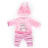 Bayer Design bambole 33-38cm, top, pantaloni e cappello a punta, vestito, completo con coniglio, Colore rosa, a strisce, 83888AA