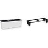 Lechuza Trio Cottage 30 Vaso Fioriera in Resina per Piante Set Completo - Bianco & Accessori Vasi Base di Sostegno per Trio Cottage 30