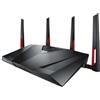 ASUS DSL-AC88U Modem Router Gigabit Dual-Band Wi-Fi AC3100, 4 Antenne Esterne, G.Fast/Vplus 35b/VDSL/Fibra/ADSL 2, USB 3.0, Velocità AC3100, Nero/Rosso (Verifica compatibilità con la tua linea)