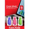 Sandisk Pen Drive 16GB Sandisk Cruzer Blade usb 2.0 3 pezzi [SDCZ50C-016G-B46T]