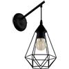 Eglo Lampada da parete Tarbes, lampada vintage a 1 fiamma in stile | retrò, materiale: acciaio, colore: nero, attacco: E27