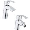 GROHE SET MISCELATORI GROHE EUROSMART LAVABO M E BIDET CROMATO