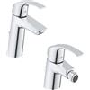 GROHE SET MISCELATORI GROHE EUROSMART LAVABO M E BIDET S CROMATO