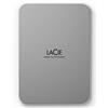 LaCie Mobile Drive, 4TB, Unità disco portatile esterna - Argento lunare, USB-C 3.2, per PC e Mac, con piano Tutte le applicazioni di Adobe e servizi Rescue (STLP4000400), Hard disk meccanico