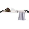 Hershii Mensola espandibile per armadio, regolabile, in metallo, organizer fai da te, separatore, per armadio, cucina, bagno, nero, 60-100 cm