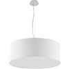 OLUX ILLUMINAZIONE - Lampadario Soggiorno Moderno in Tessuto, Lampadario a Sospensione Ideale per Salotto e tutte le stanze della Tua Casa, Perfetto per Led,Made in Italy(Mod.Roary- Bianco-60cm)