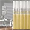 Lush Decor Tenda da doccia Night Sky Bianco/Giallo 72X72