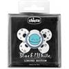 Chicco succhietto comfort black&white silicone 6-16m