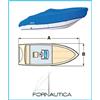 TELO COPRIBARCA IMBARCAZIONE COPRI BARCA IMPERMEABILE - MISURA XXL - 600D BLU