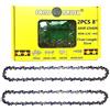 SAND DR BRUSH Catene per Sega Mini Motosega 8 Pollici, Catena di Ricambio Ricaricabile Portatile da 2 pezzi，Catene Lunghezza 31cm, 1/4, 0.043(1.1mm), 48DL, Piastra Guida 26cm, Accessori per motosega