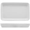 MPS PORCELLANE SARONNO Pirofila rettangolare cordonata bianca cm 40x26x5,5h