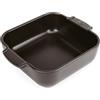 PEUGEOT Pirofila Quadra Appolia Stoneware Satin Black cm 16,3x16,3 H 5,4 Lt 1,1