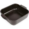 PEUGEOT Pirofila Quadra Appolia Stoneware Satin Black cm 22,5x22,5 H 6,5 Lt 2,7