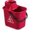 TECNO TROLLEY SYSTEM Secchio Easy litri 14 rosso con strizzino