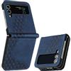 OKZone Cover per Samsung Galaxy Z Flip 3, Custodia in Pelle Samsung Z Flip 3, Antiurto Cover a Libro Galaxy Z Flip 3 Ultra Sottile Protettiva PU Pelle Flip Caso con Anti-Graffio Case Cover (Blu)