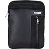 COVERI COLLECTION Borsa Borsello Porta Tablet Tessuto Impermeabile Tracolla Uomo Lavoro Ufficio Tempo Libero Portacellulare Tasche Zip ART.2263 Dimensioni 27 X 21 X 3 (nero)