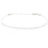 Eloboe essence Bracciale in pietra naturale pietra di luna 2 mm e argento sterling regolabile da 16 mm a 19 mm