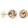 Generic Venetiaurum - Orecchini Perno per Donna Con Perla 10mm In Vetro Originale Di Murano E Argento 925 - Gioiello Made In Italy Certificato