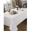 CALITEX Evita Tovaglia Poliestere Bianco, Rotonda 180 cm