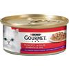 Gourmet Red Tocchetti e Trancetti per Gatto da 195 gr Gusto Trancetti di Coniglio Fegato e Verdure