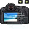 ULBTER Pellicola protettiva per Canon EOS R6 Mark II e copriscarpe calde Protezione【3+2 pezzi】 Vetro Temperato Schermo LCD 0,3 mm durezza 9H anti-bolle Accessori