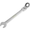 DAKCOS Chiave a cricchetto combinata 19 mm - Chiave a cricchetto metrica ad anello aperta con snodo in CR-V con finitura cromata opaca